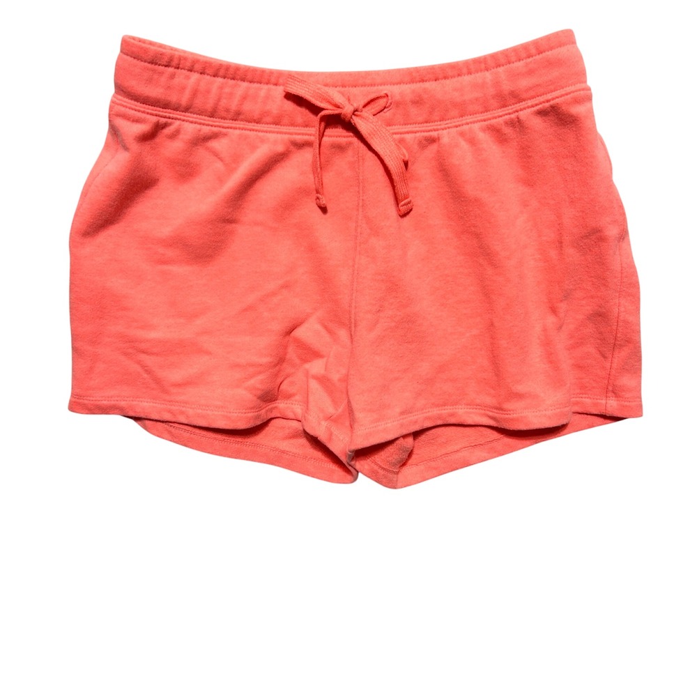 Gap Women Fleece Lounge Shorts XS Coral Pink Drawstring Athleisure Cozy‎